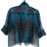 Diane Katz Designs Jacket, Organza, Black/Teal, S/M