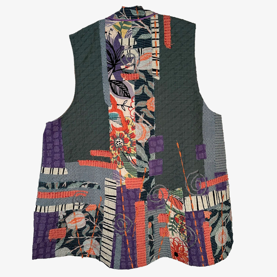 Diane Prekup Vest, Market, Floral Sage, S