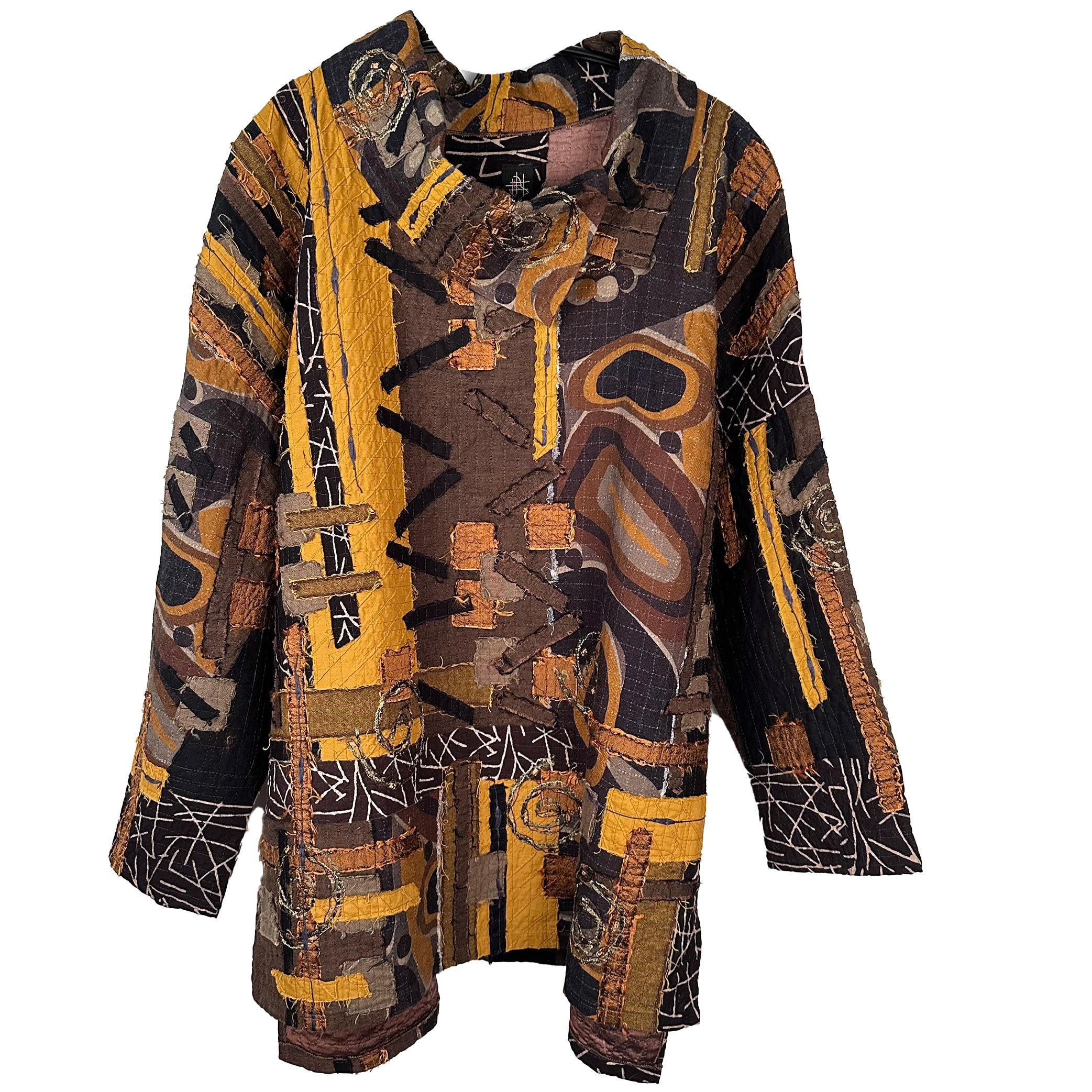 Diane Prekup Tunic, Haiku, Mustard/Brown, L