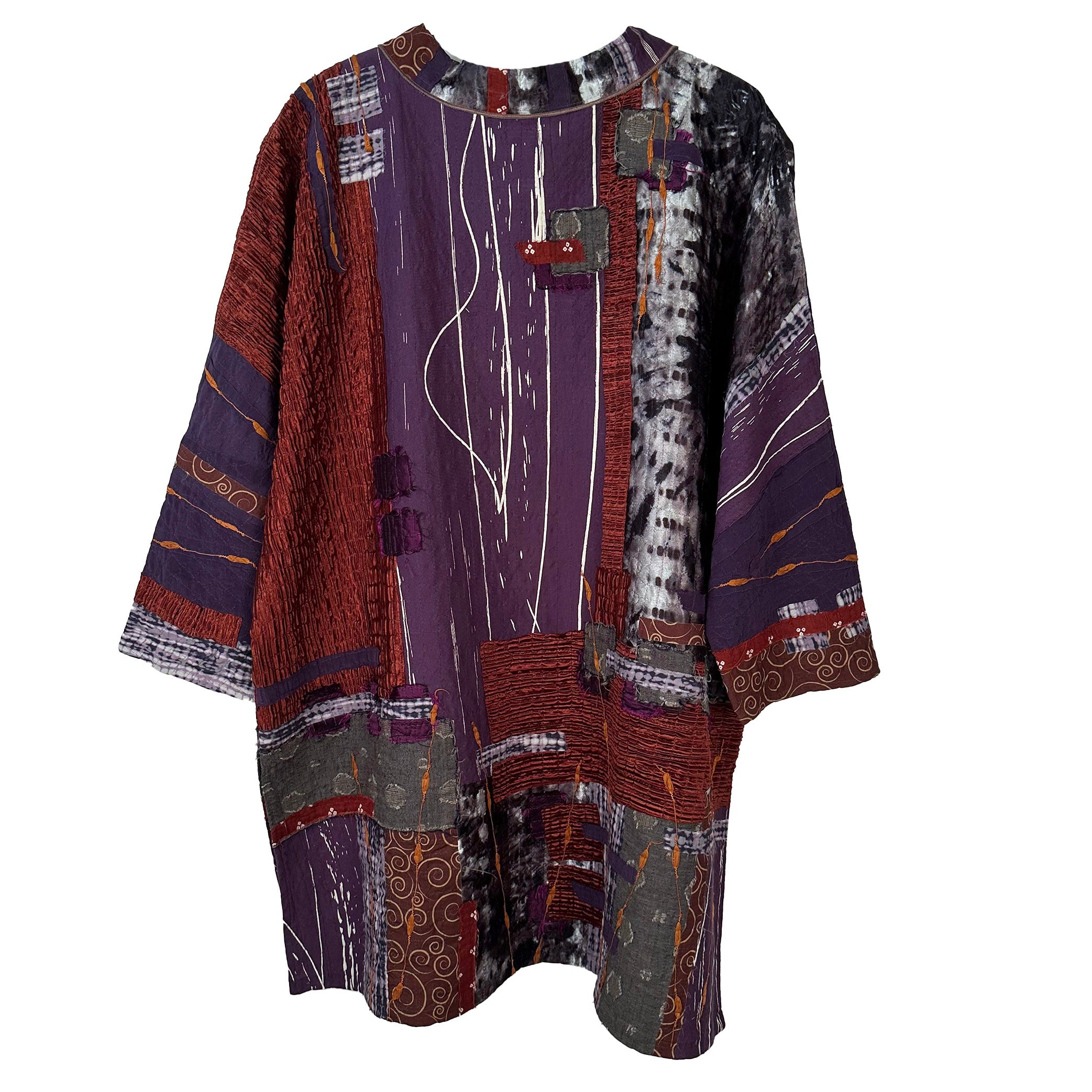 Diane Prekup Tunic, Plum/Rust, M