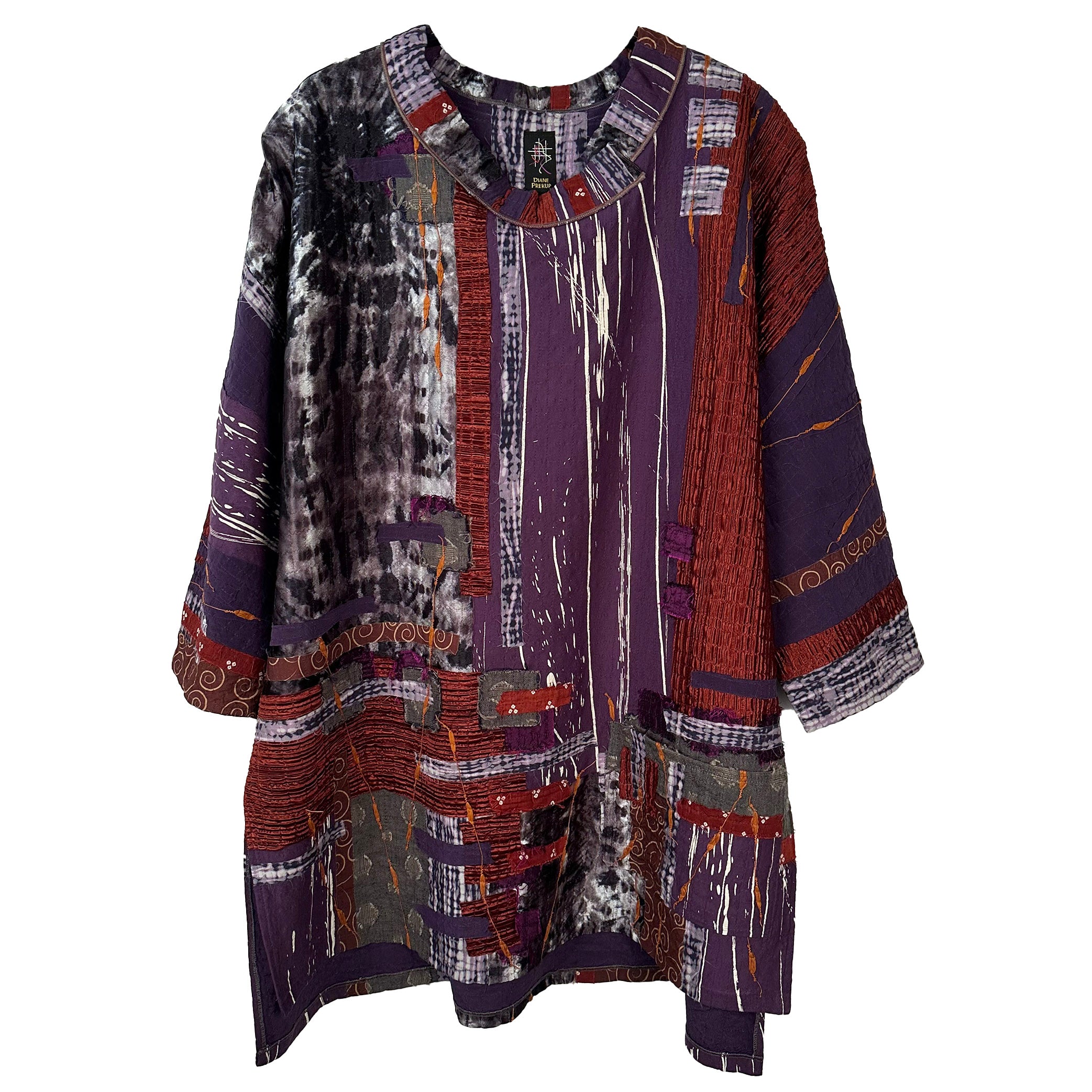 Diane Prekup Tunic, Plum/Rust, M