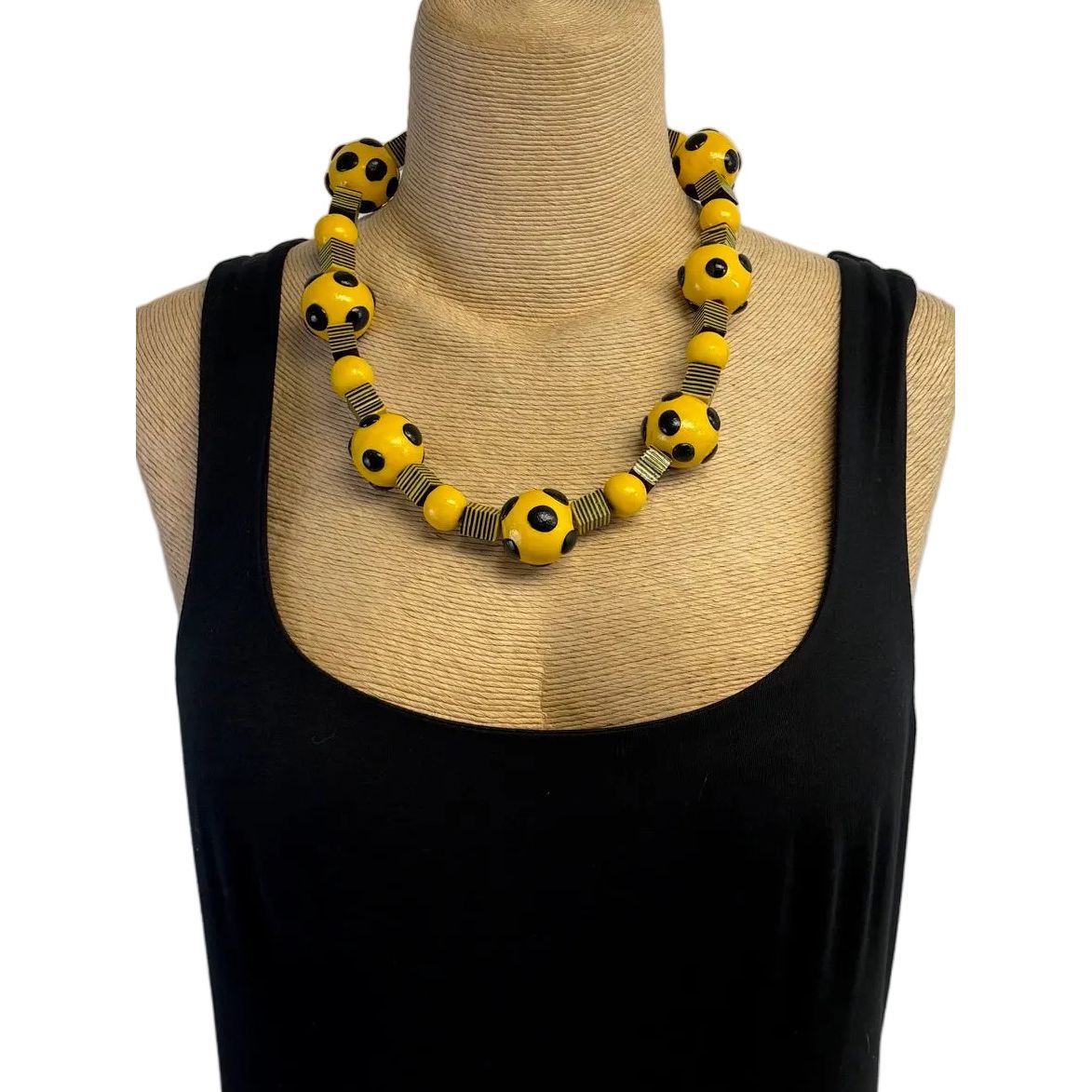 Dawn Siebel Necklace, Bumble Bees, Yellow/Black