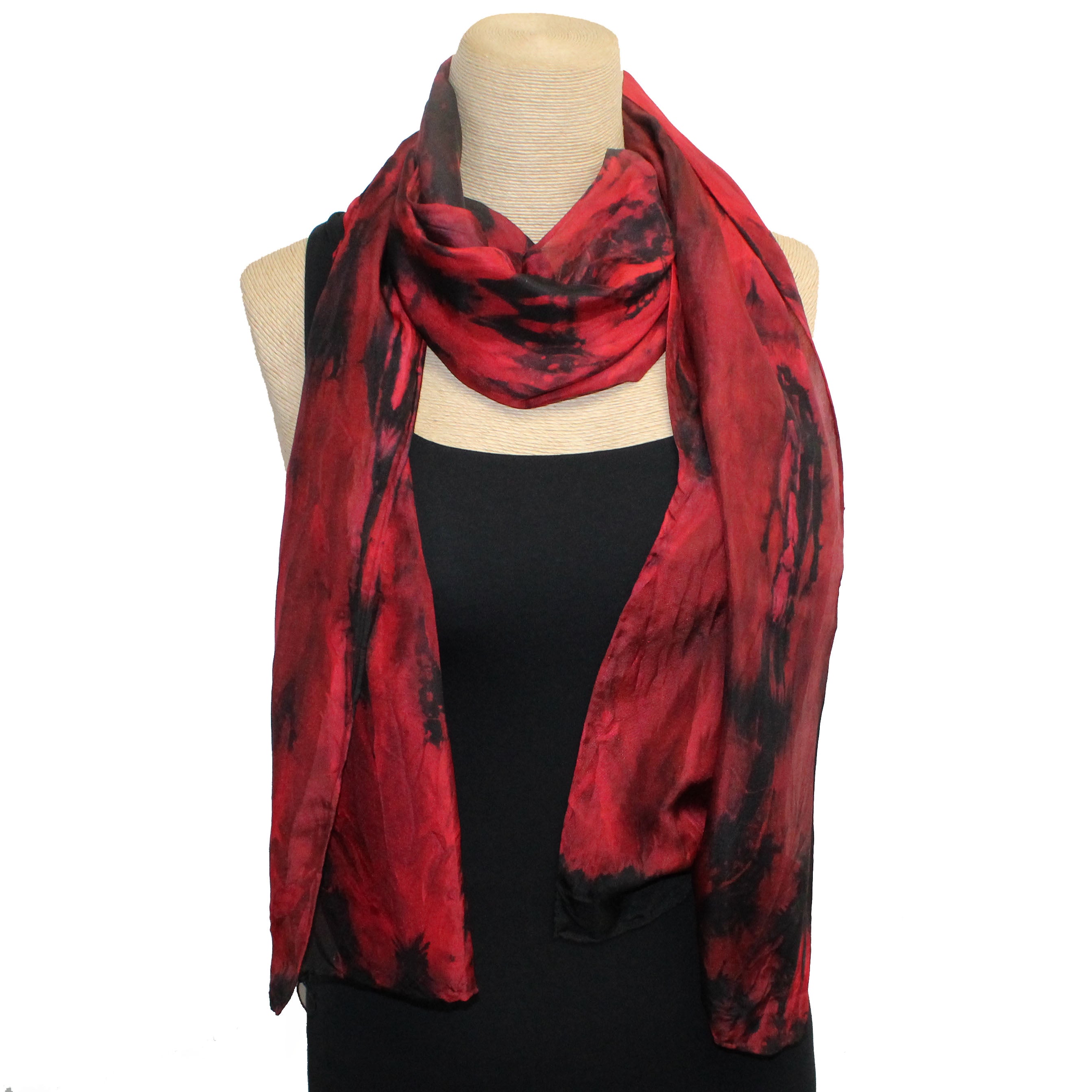 Gloria Lewis Scarf, Red & Black