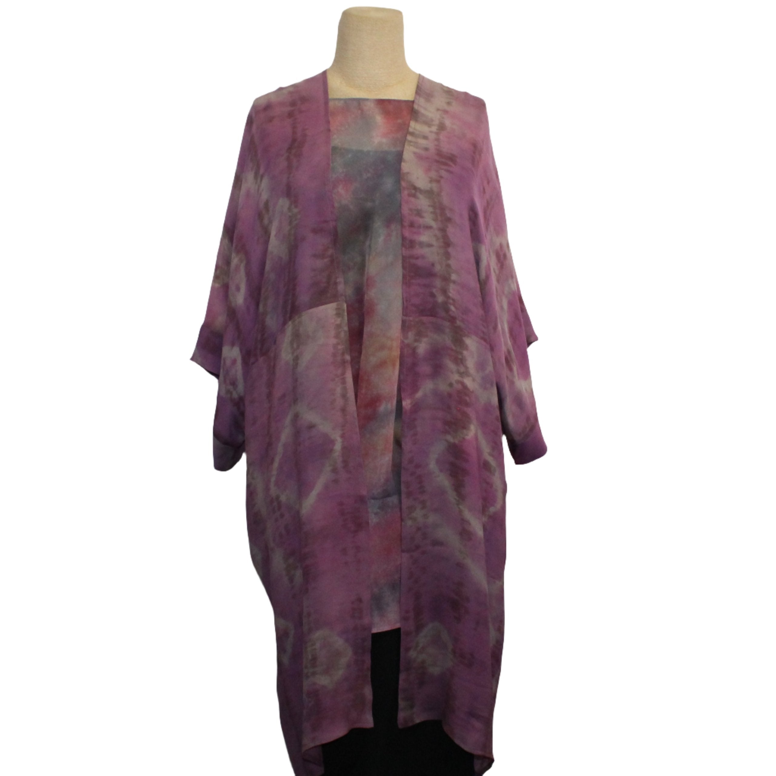 Teri Jo Summer Kimono, Mulberry, Fits M-XL