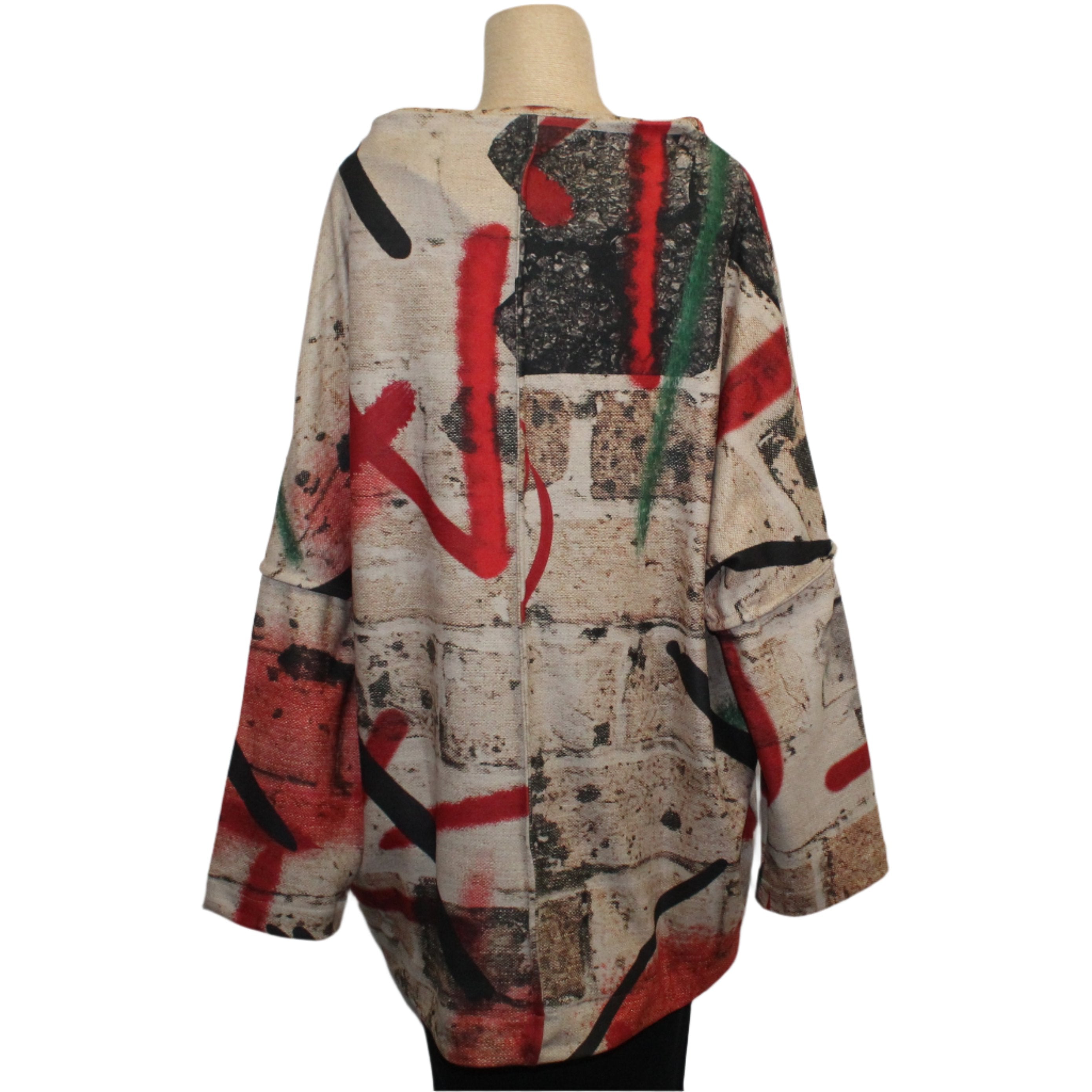 Ozai N Ku Pullover, Graffiti, Tan/Multi-Color M
