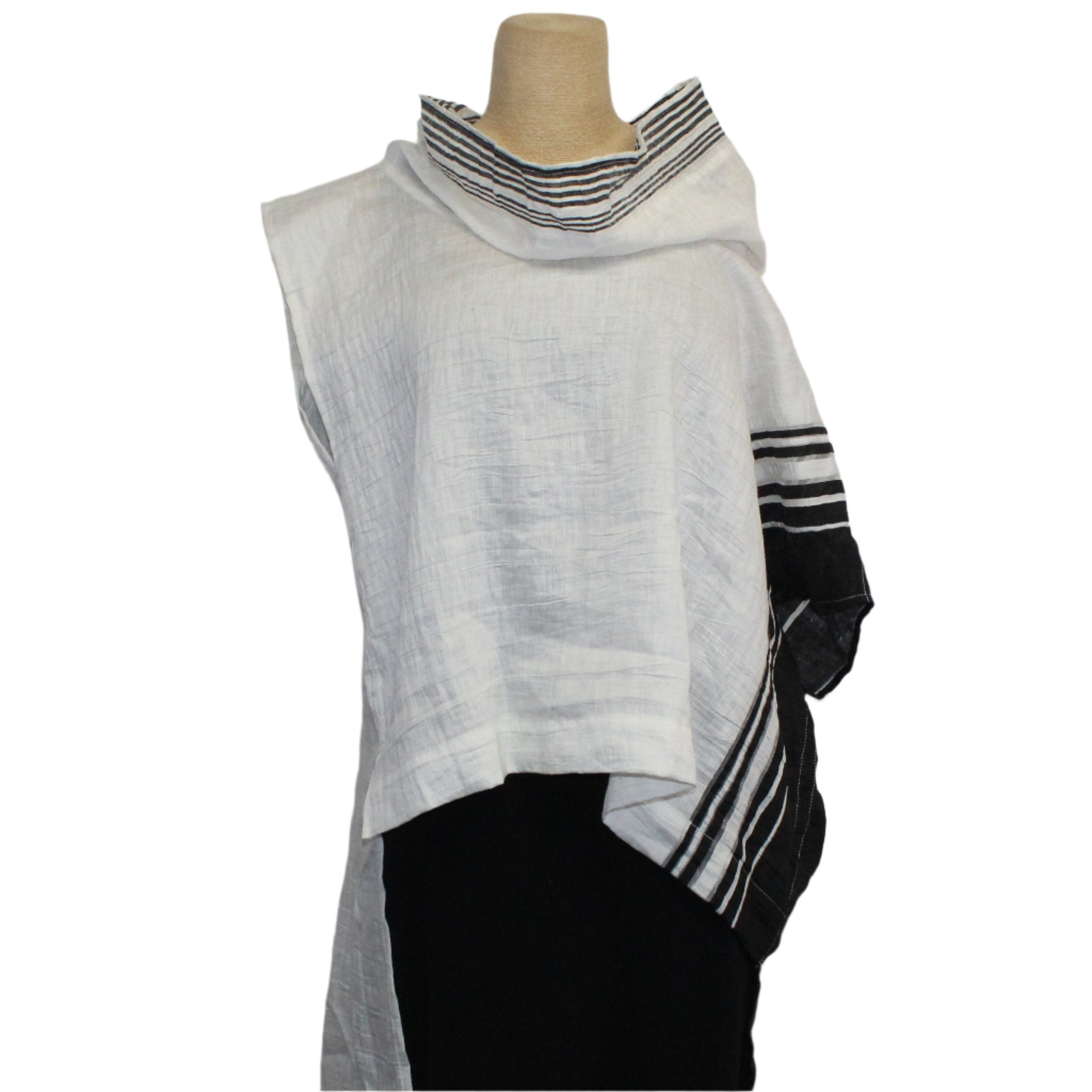 Mara Gibbucci Shirt/Tunic, Black/White L & XL