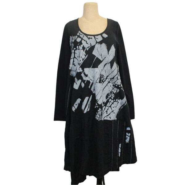Mara Gibbucci Dress, Artistic Print, Shanter, Black/Grey S