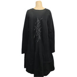 Mara Gibbucci Dress, Artistic Print, Shanter, Black/Grey S