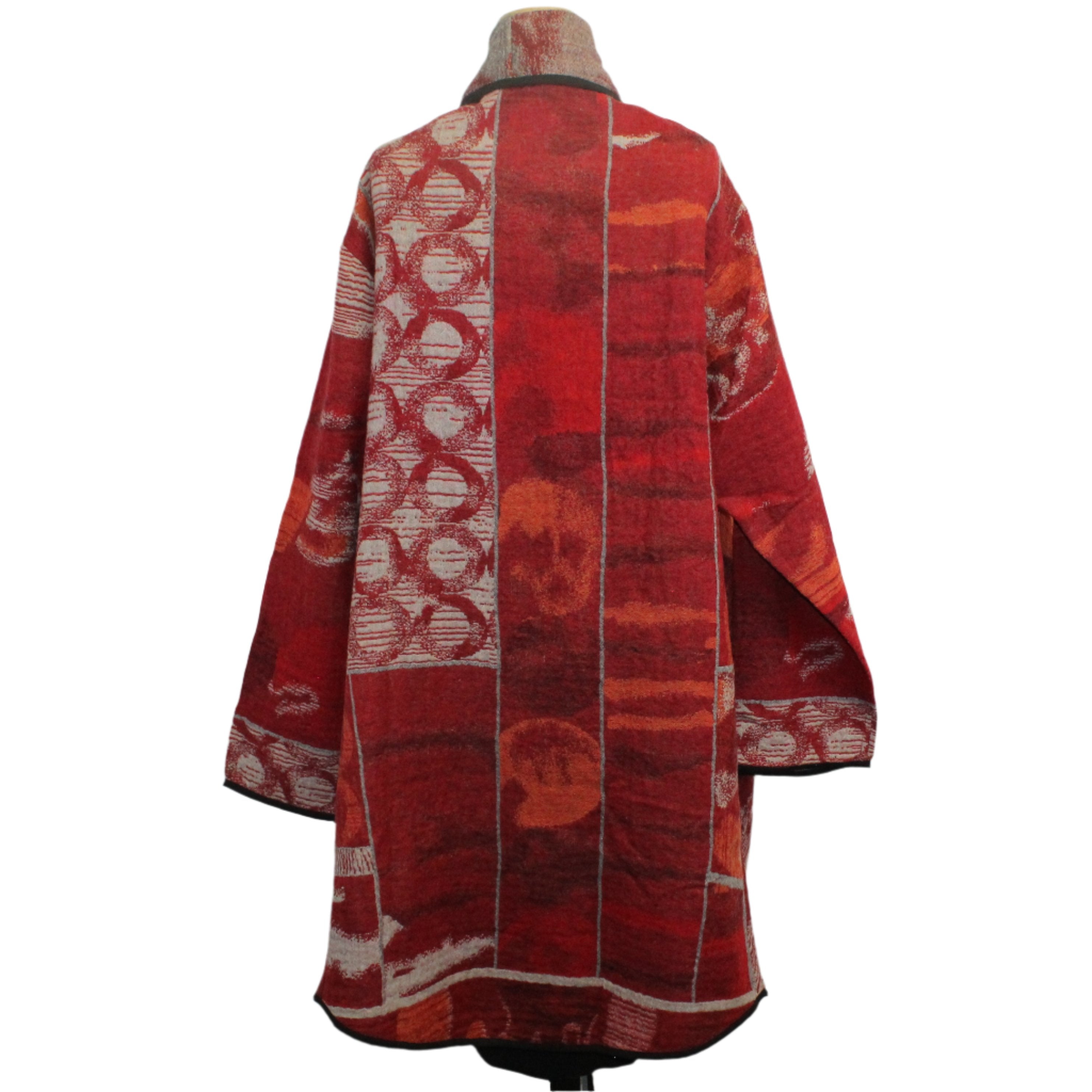 Yaza Long Jacket, Shangrila, Reversible, Red/Grey, L/XL