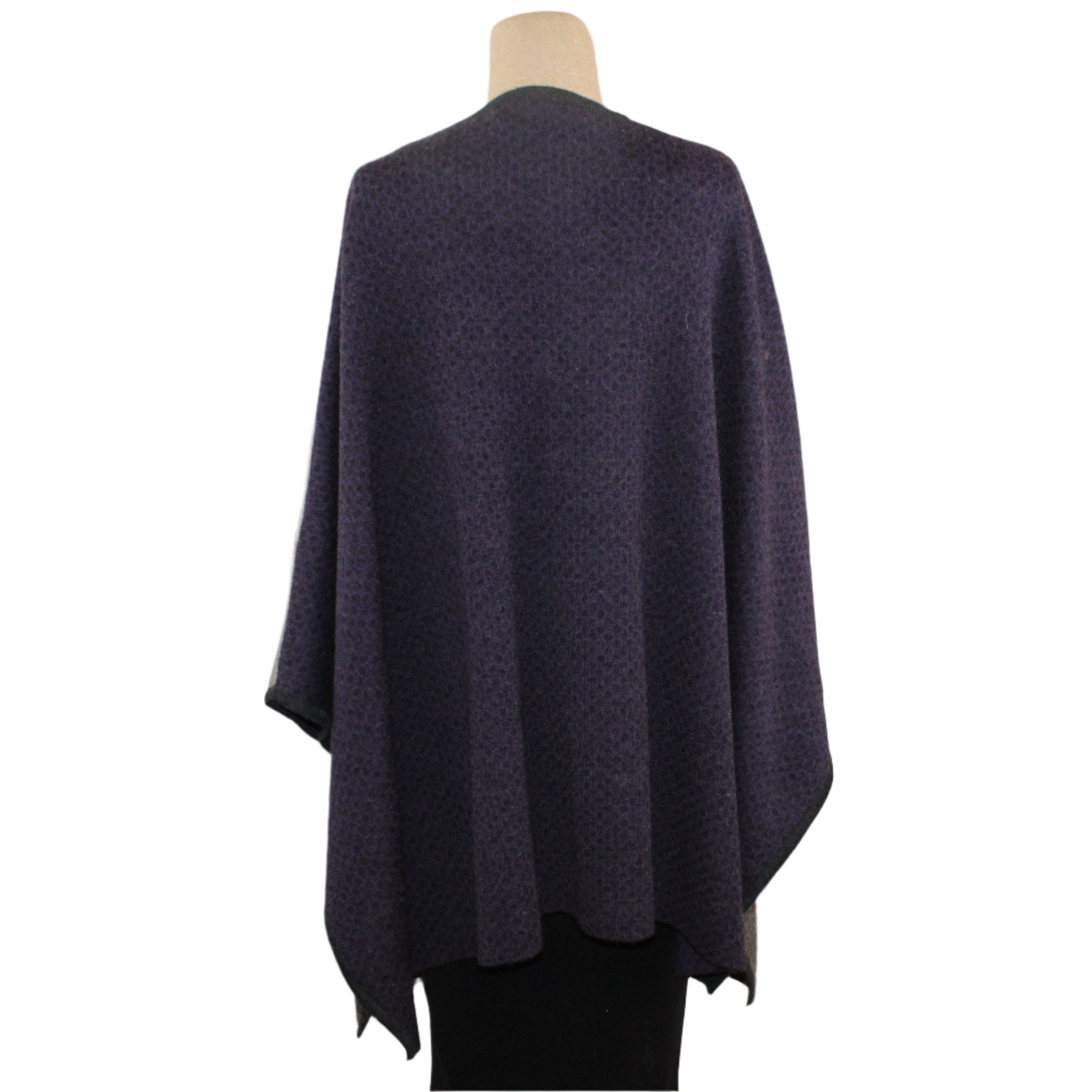 Beyond Threads Cape, Pique Patch, Amethyst/Natural, Fits M-XL