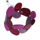 7PM Leather, Bracelet, Pebbles, Fuchsia