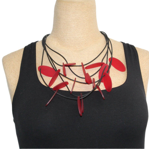 Lydia Bremer Necklace, Petals, Red