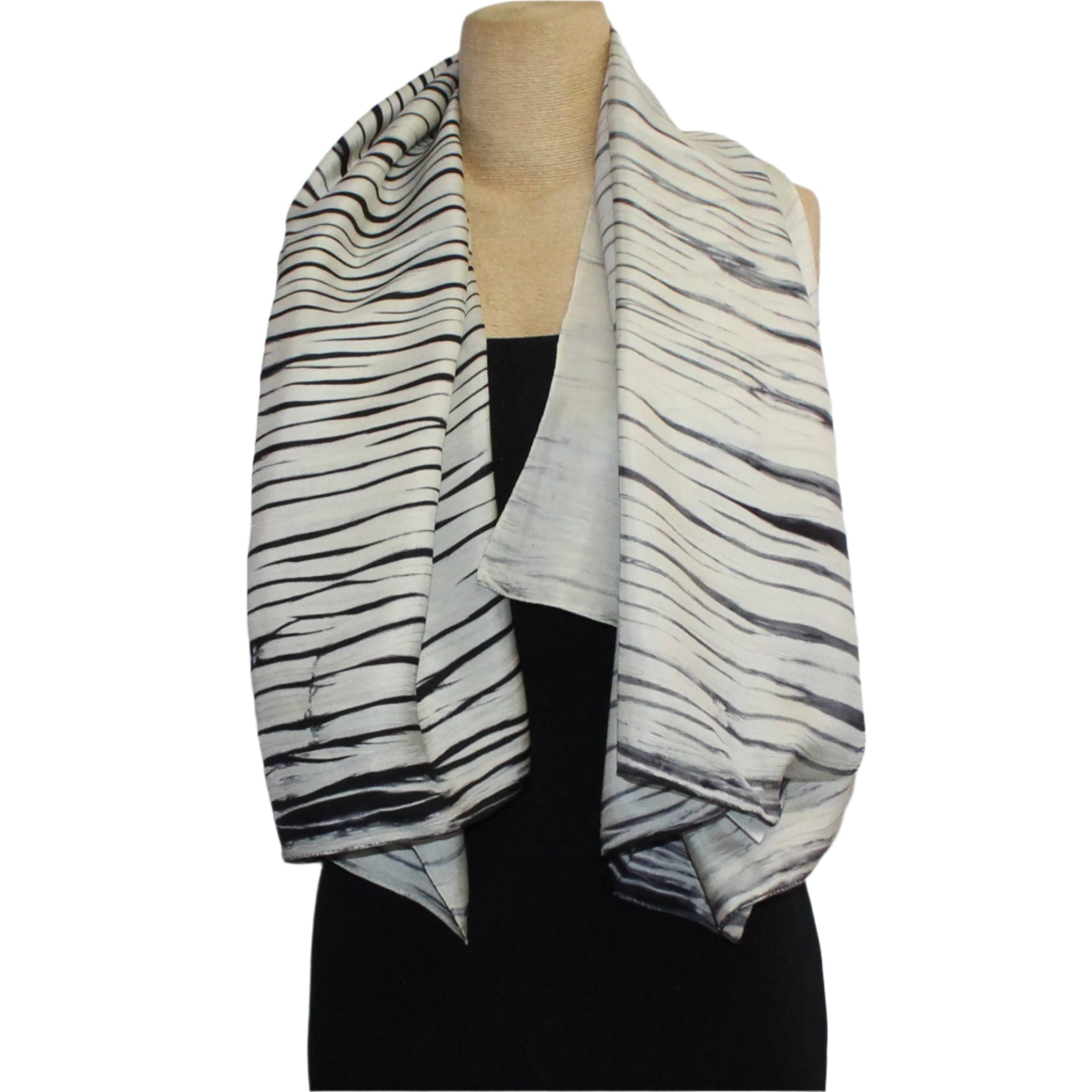 Denovembre Scarf, Traces, Black/White