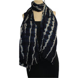 Denovembre Scarf/Shawl, Rive, Indigo Blue/Beige