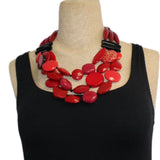 Michaela Malin Necklace, Ladybug, Red/Black