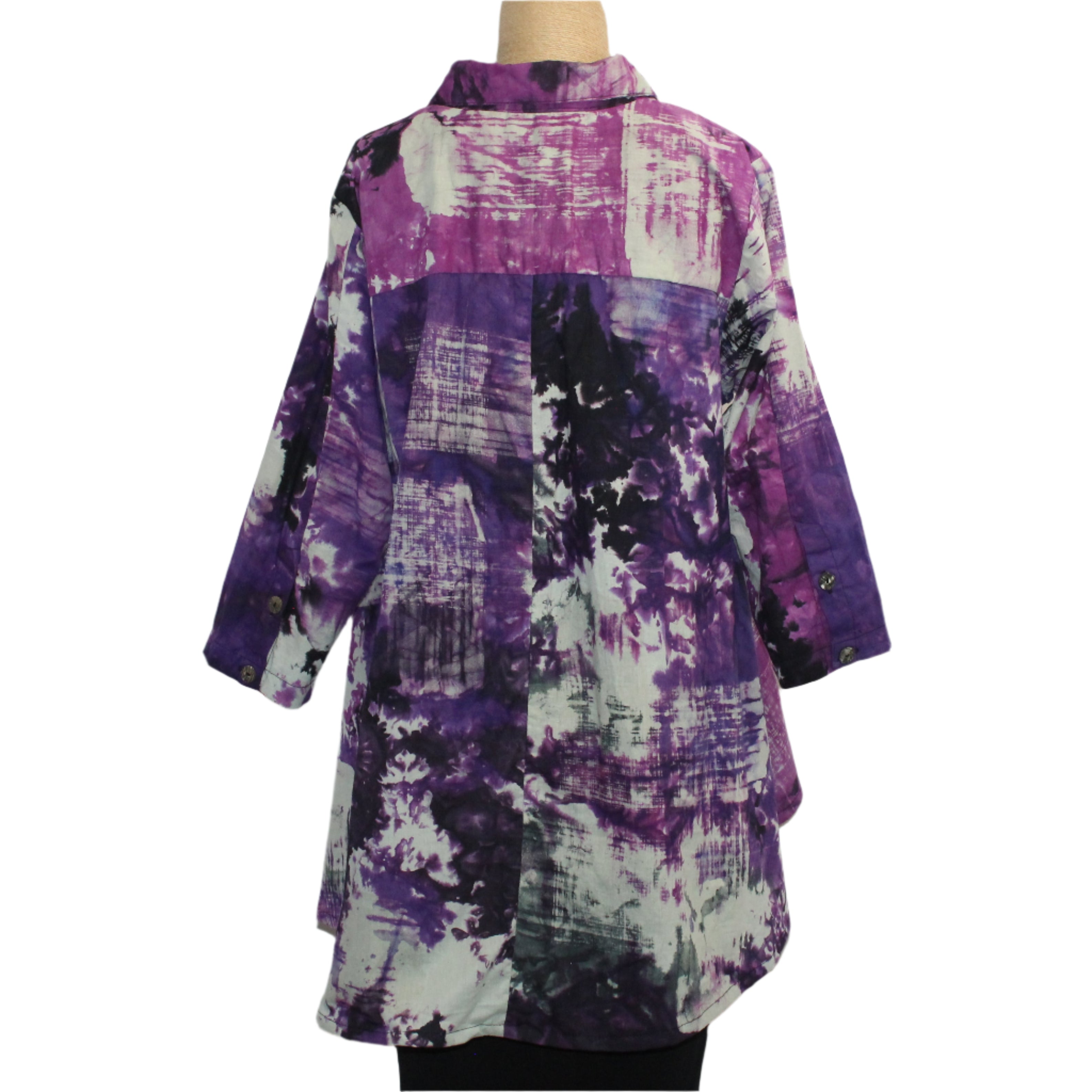 Adverb Shirt, Anywhere, Black Smoke, Violet/Grey S & M