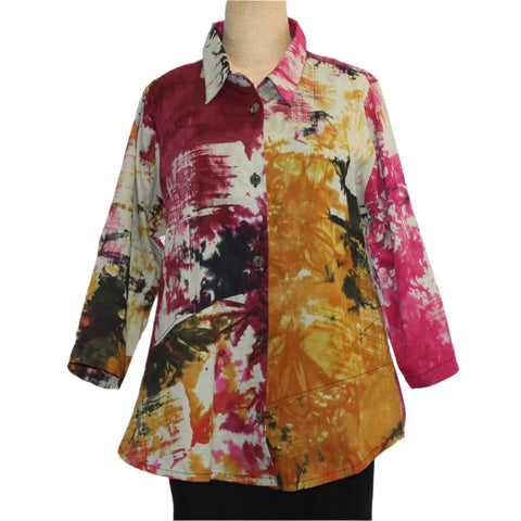 Adverb Shirt, Short Enough,Black Smoke, Ruby/Rust XS