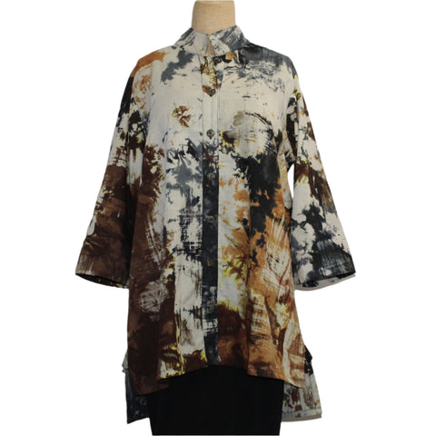 Adverb Shirt, Therefore, Black Smoke, Rust/Brown/Grey/Black M & L