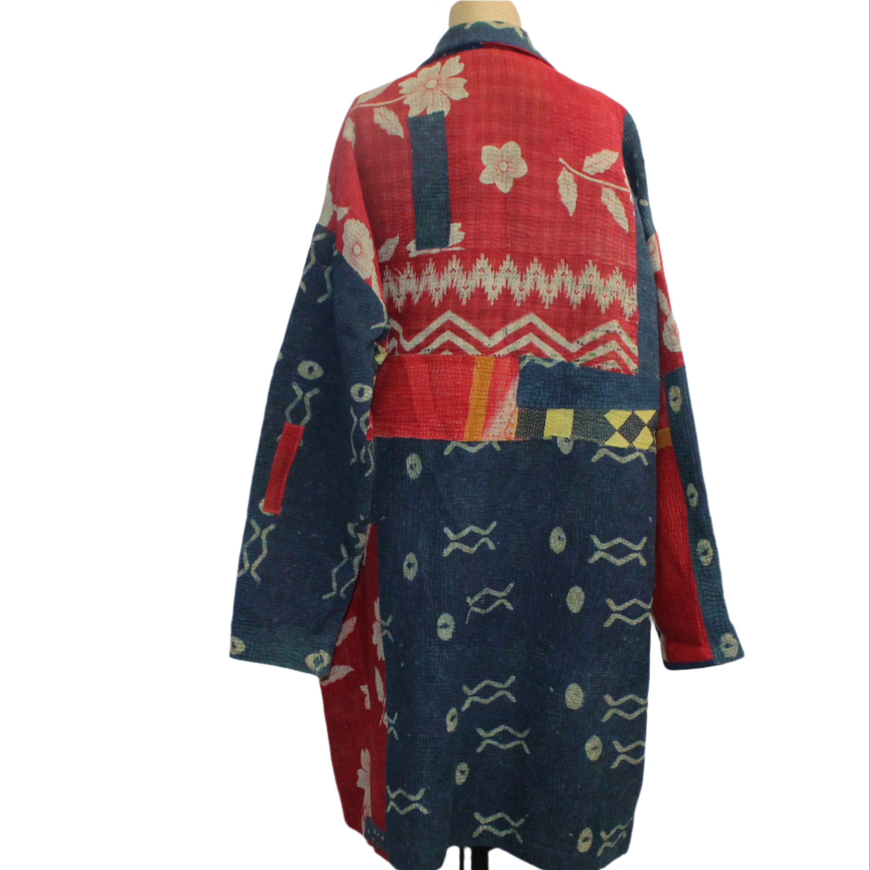 Holly Badgley Coat, Taya Kantha, Blue/Red, L/XL