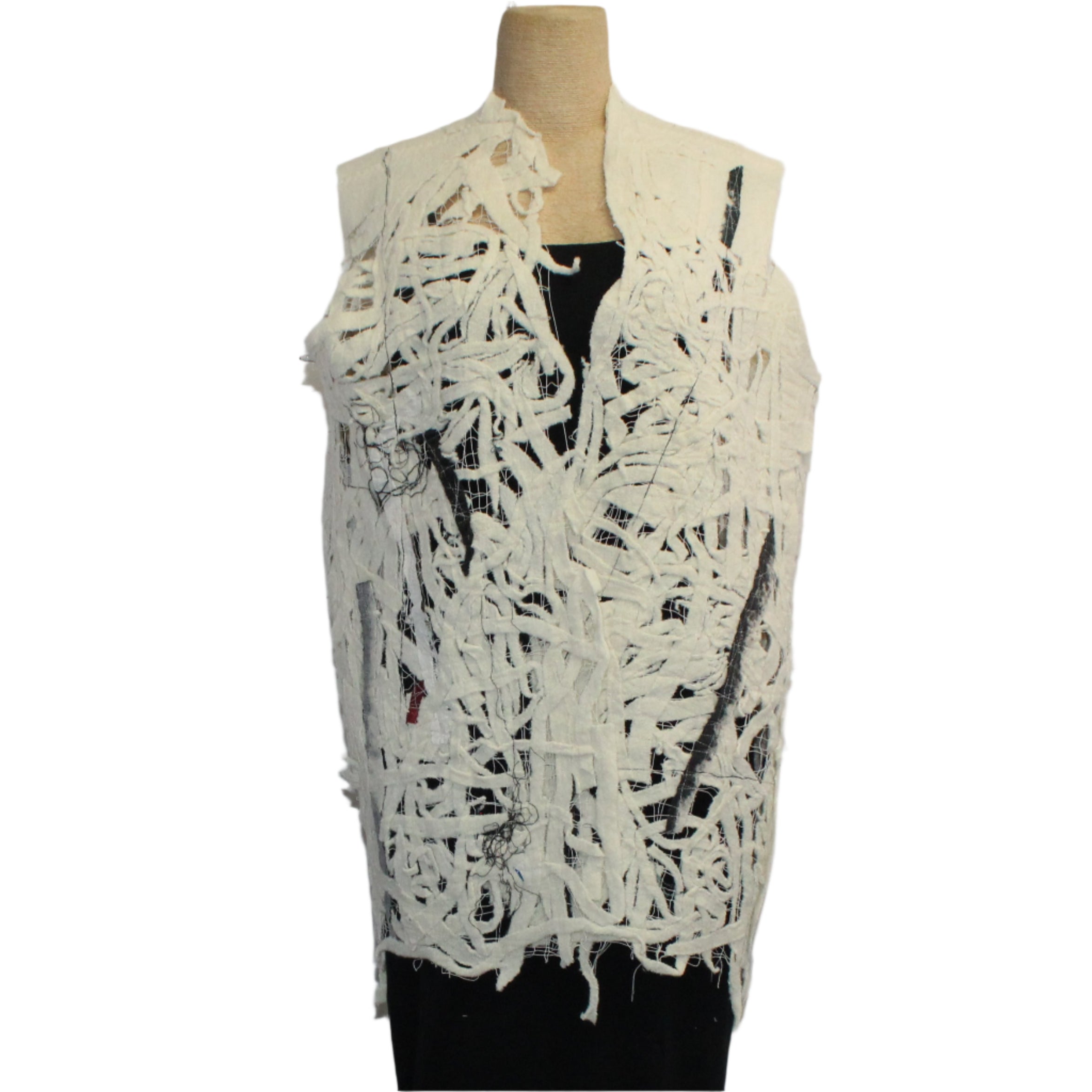 Holly Badgley Vest, Wool, White, S/M