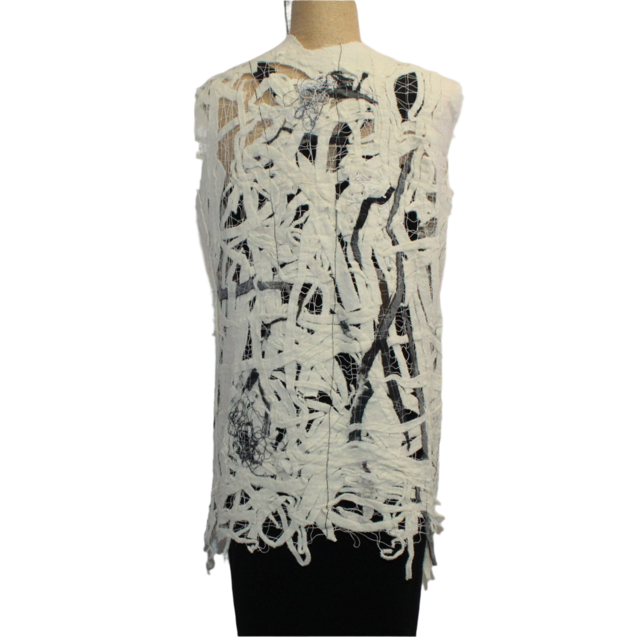 Holly Badgley Vest, Wool, White, S/M