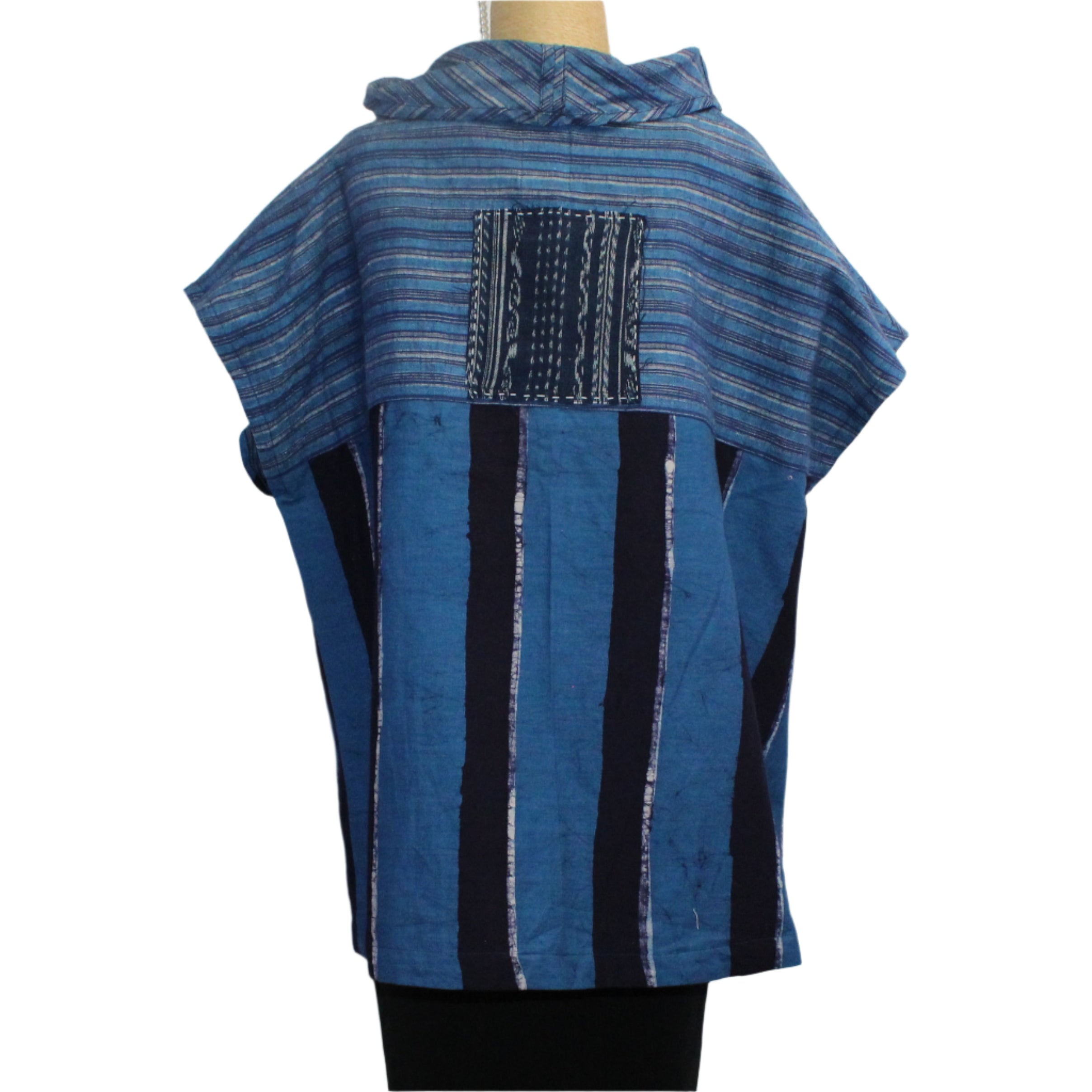 Holly Badgley Cowl Overtunic, Blue Cotton, OS