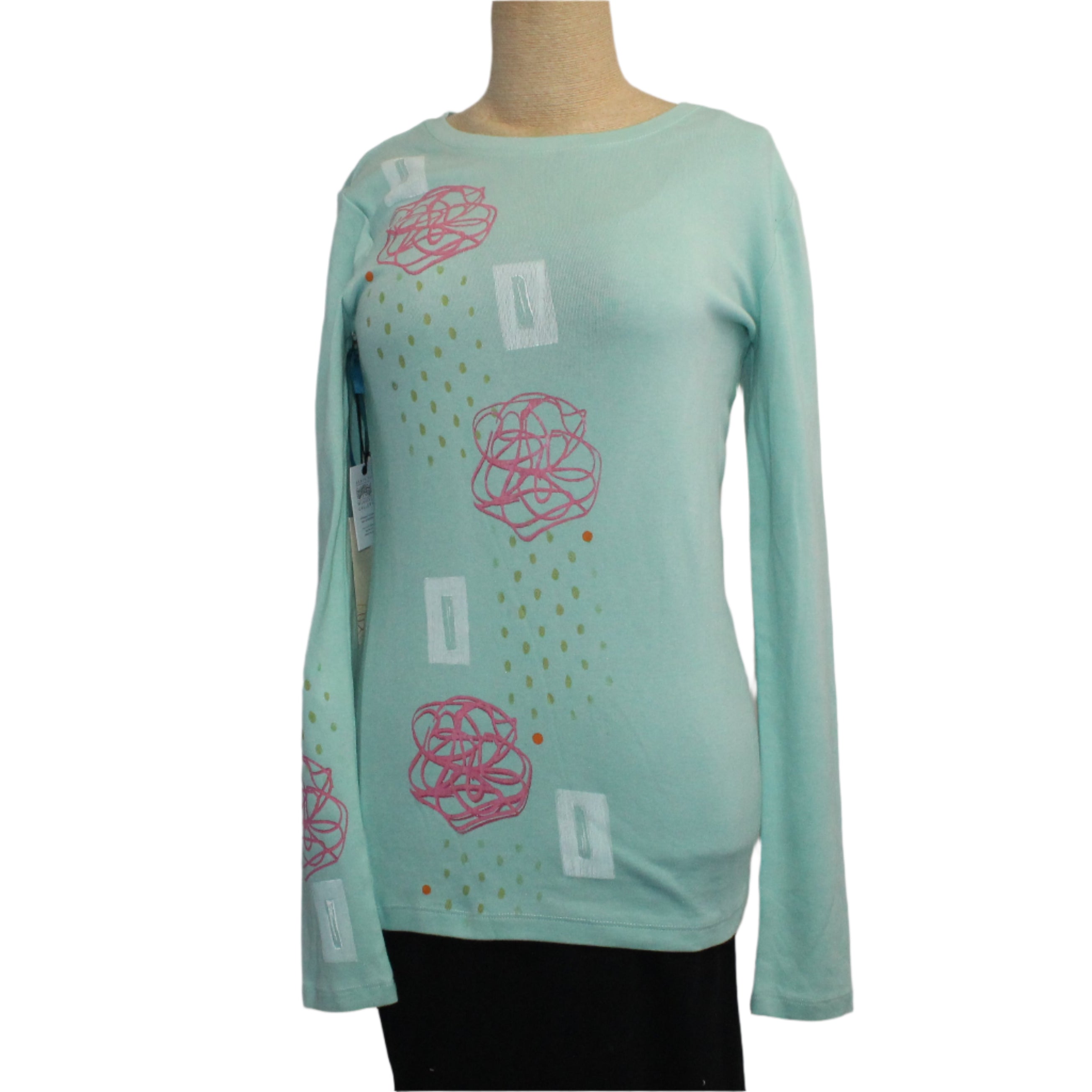 Holly Badgley Pullover, Cotton, Light Aqua, XXS