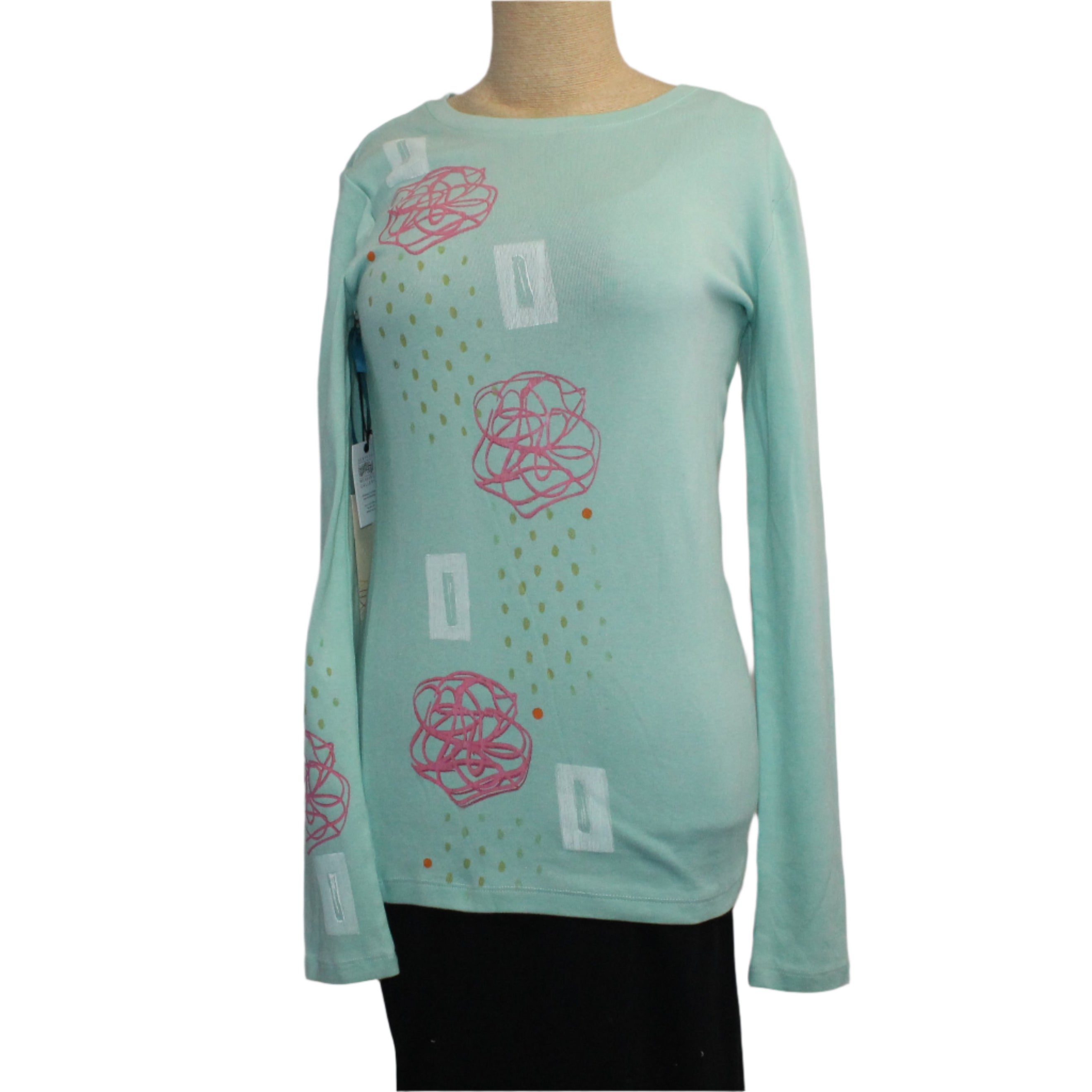 Holly Badgley Pullover, Cotton, Light Aqua, XS