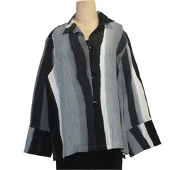 Kay Chapman Jacket, Loop Button, Branch, Black/White/Grey, M