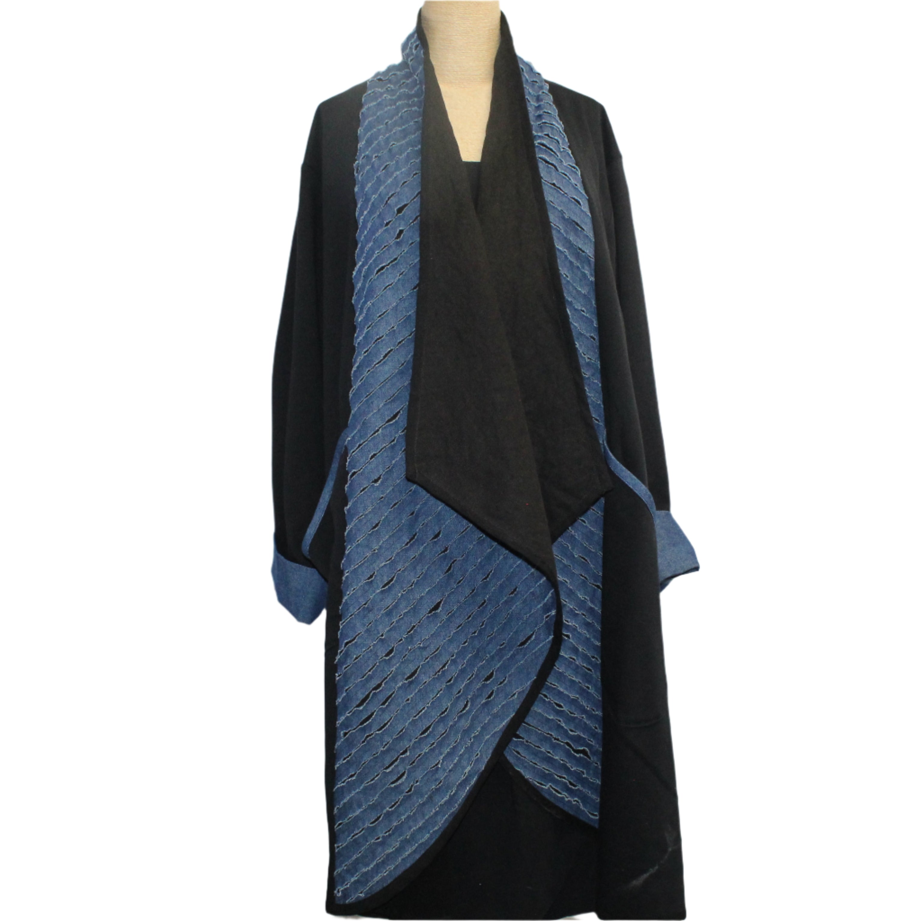 Jackson Friedman Jacket, Draped, Denim, M/L