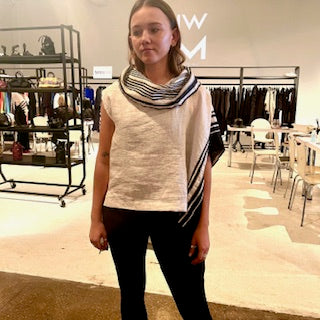 Mara Gibbucci Shirt/Tunic, Black/White L & XL