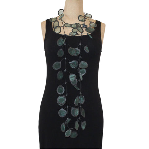 Annemieke Necklace, Transparent, Green