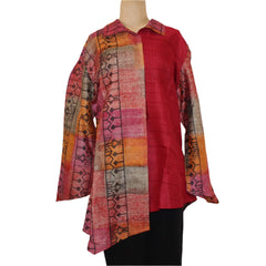 Darshan Shah Shirt, Long, Raspberry/Merigold/Sage, L
