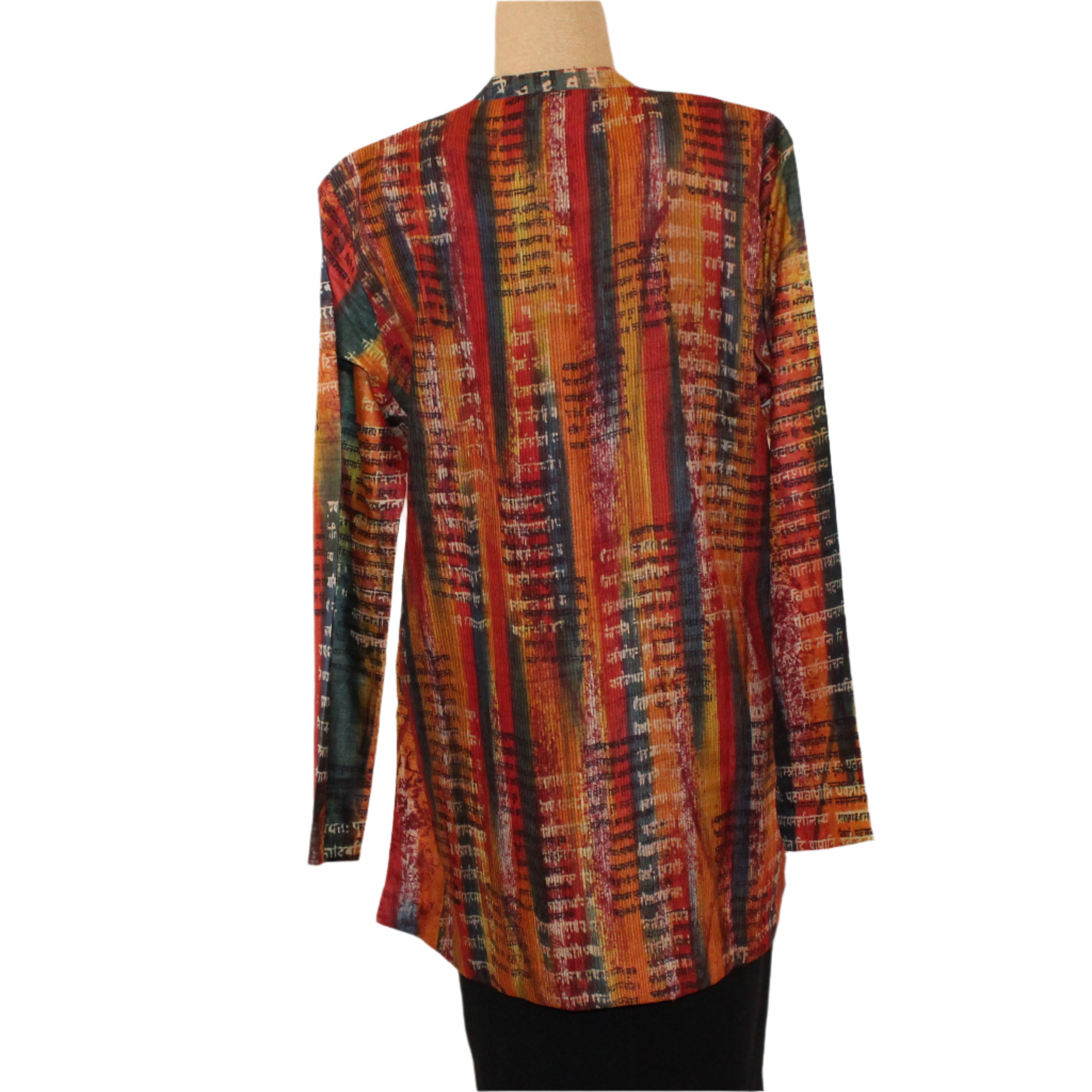 Darshan Shah Tunic, Long, Red/Green/Gold, S