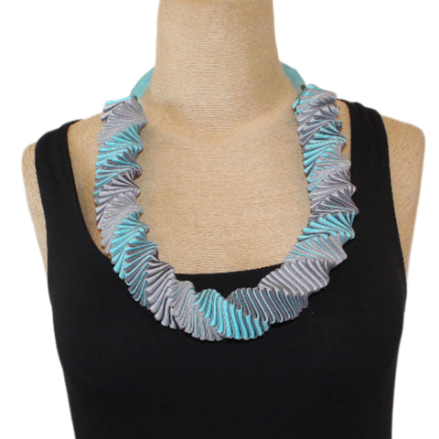 Ellen Sue Gordon Necklace, Silver Sea Glass Twist
