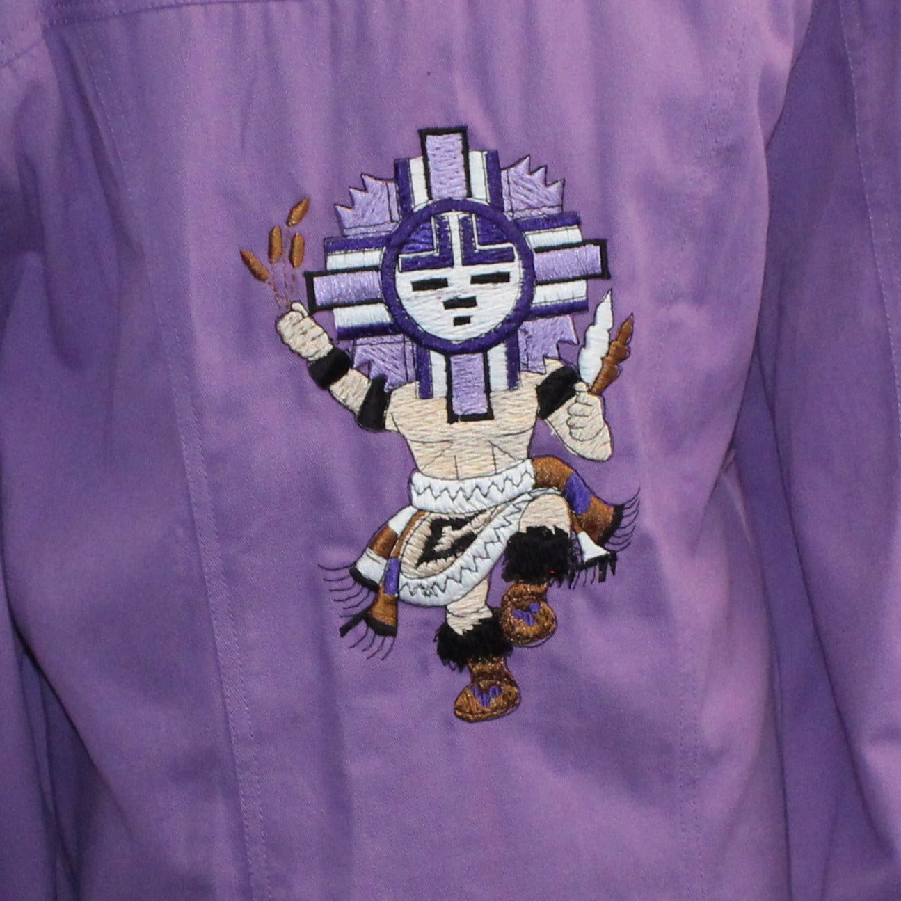 Patty Vizza Jacket, Kachina Dancer, Lavender Denim, L