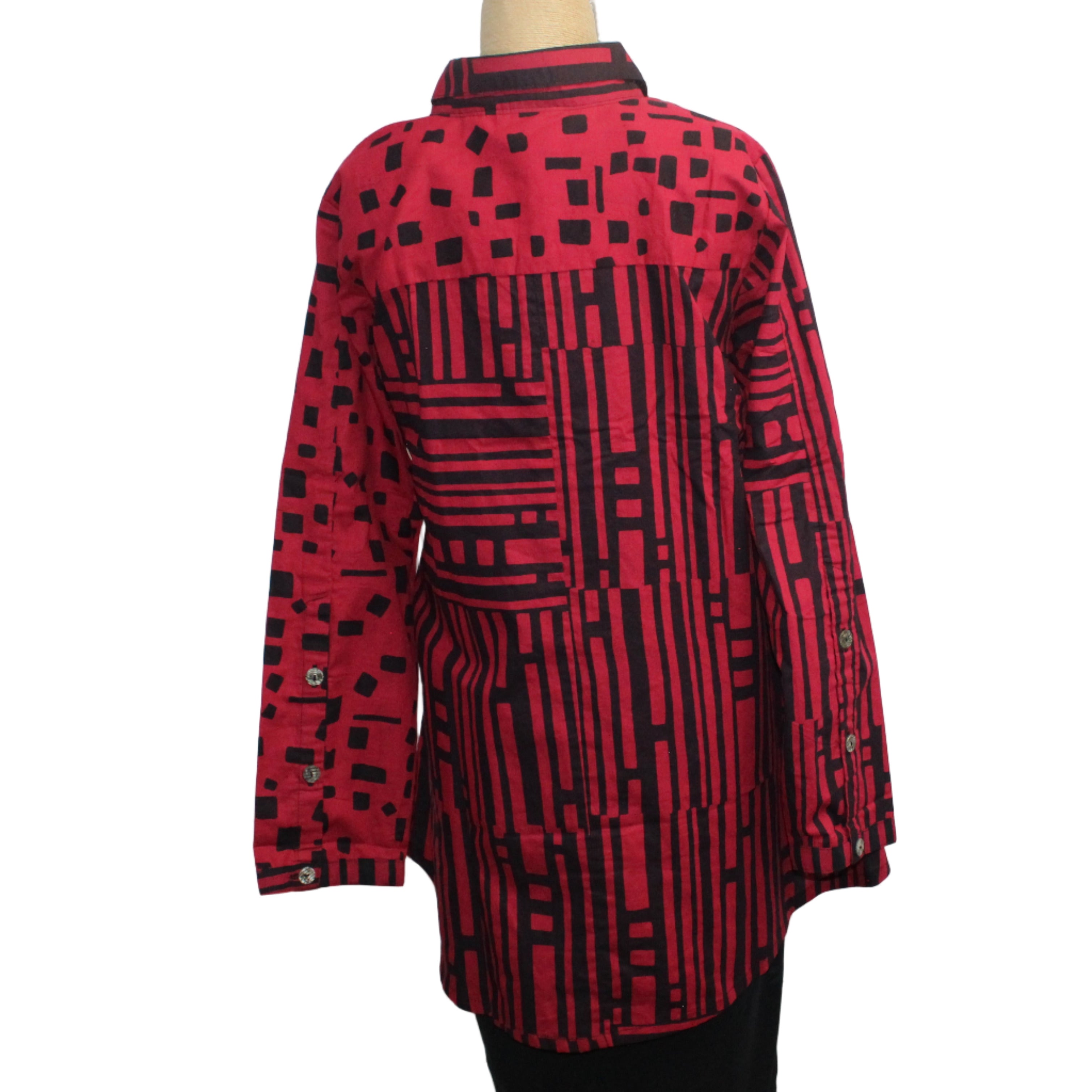 Adverb Shirt, Anywhere, Chip/Fences, Red/Black XS, S, M & L