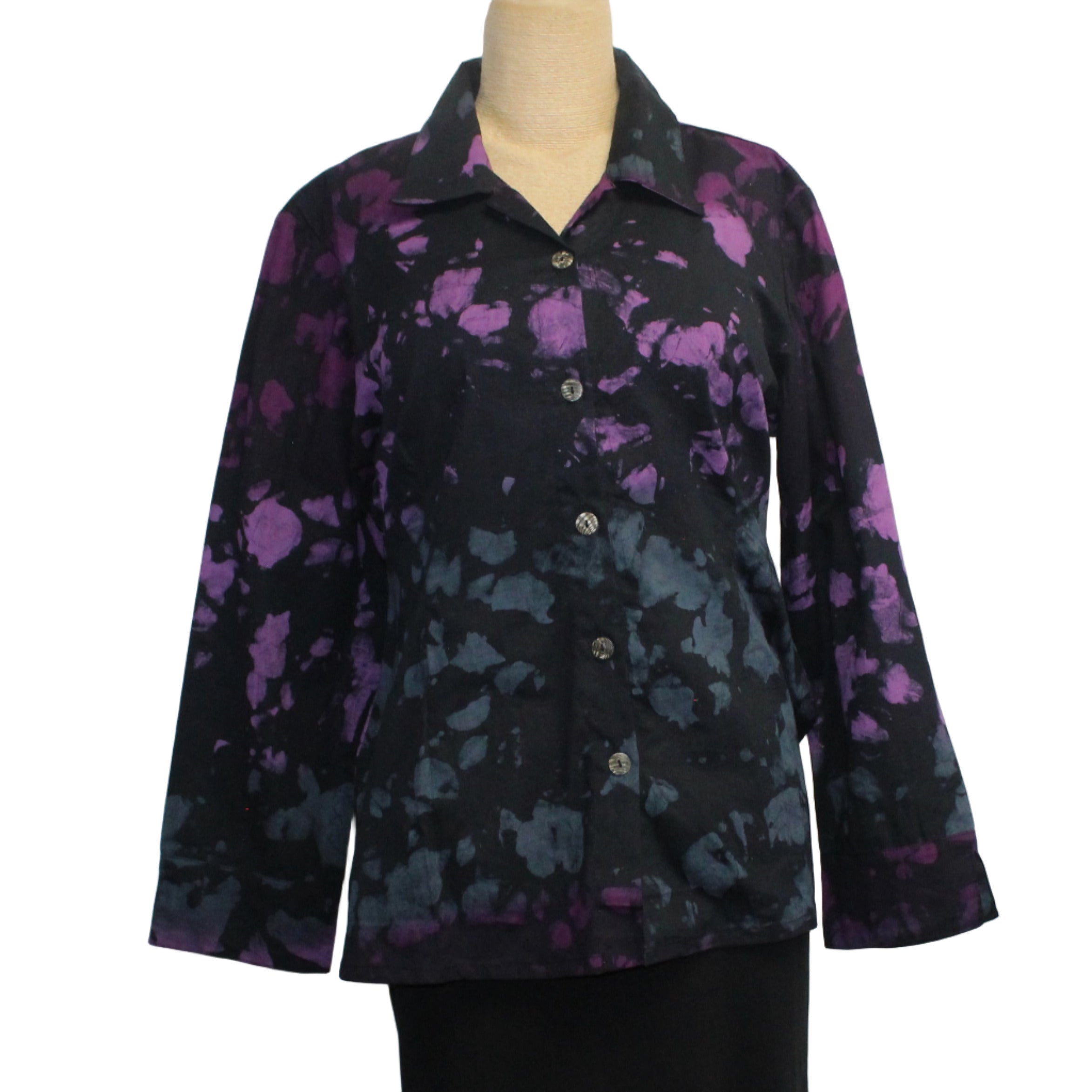 Adverb Shirt, Over, Seaglass, Violet/Slate/Black M