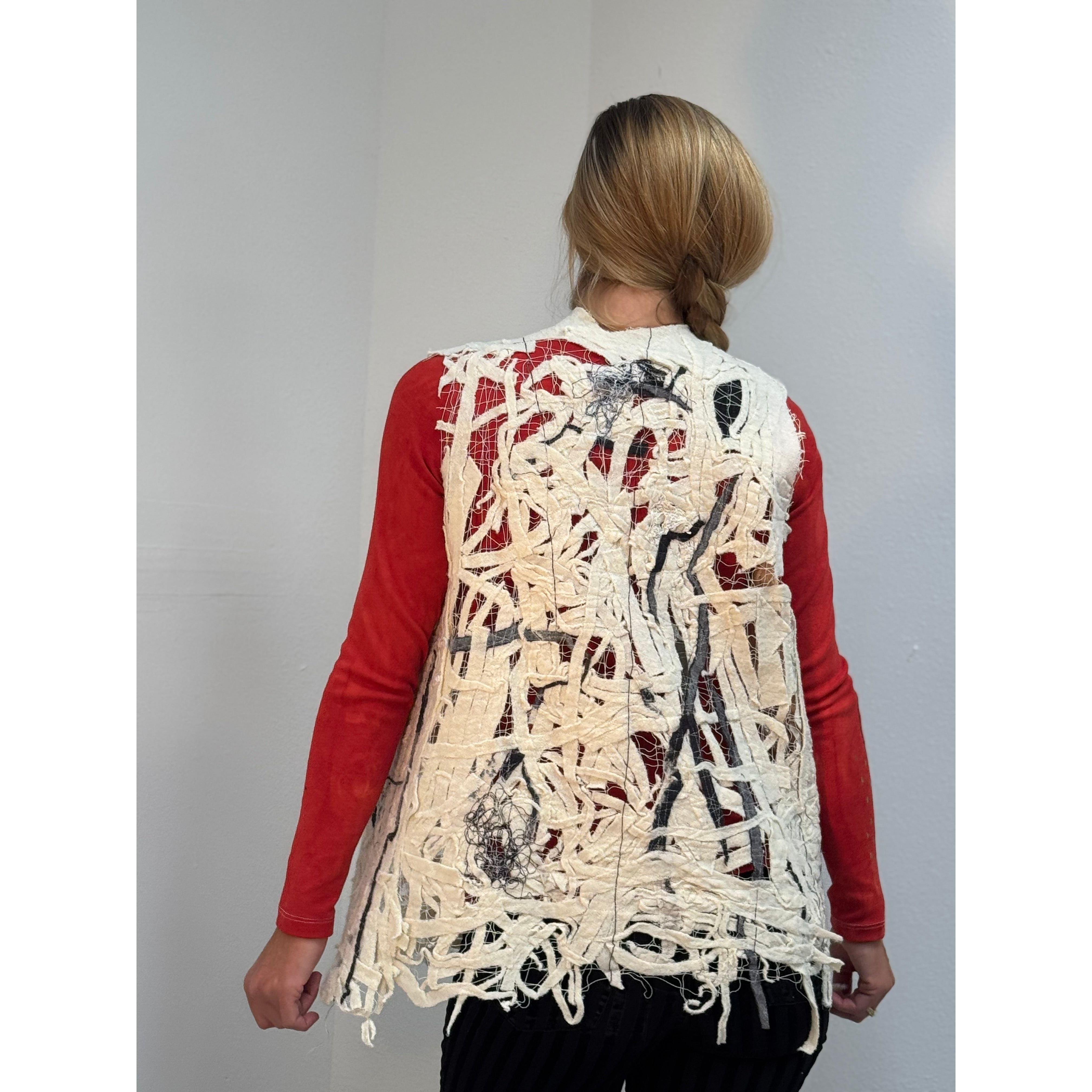 Holly Badgley Vest, Wool, White, S/M