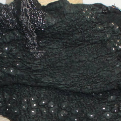 Beth Marx Collar Scarf, Black With Beads