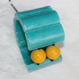 Michaela Malin Bracelet, Coco Turquoise with Yellow