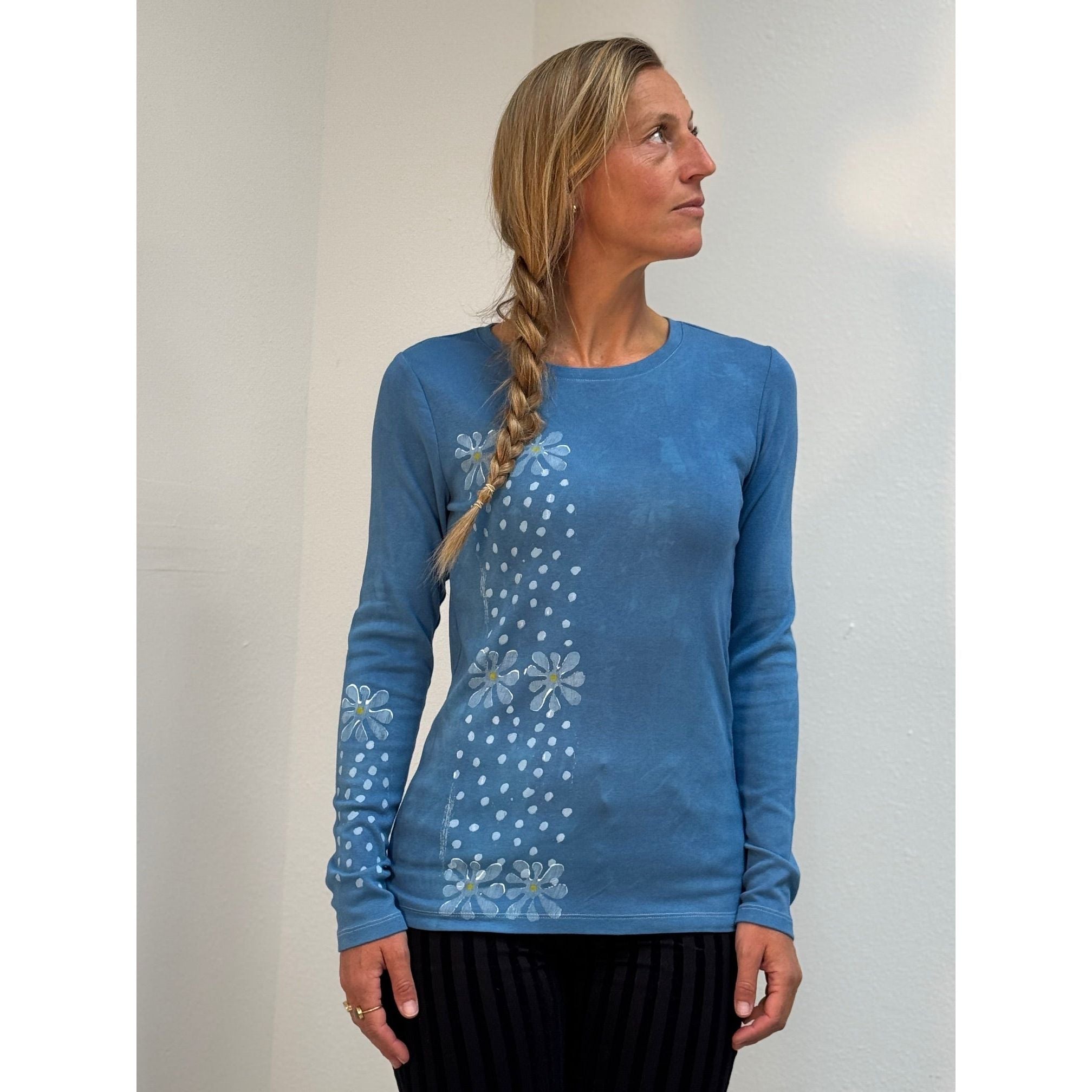 Holly Badgley Pullover, Cotton, Sky Blue, XS