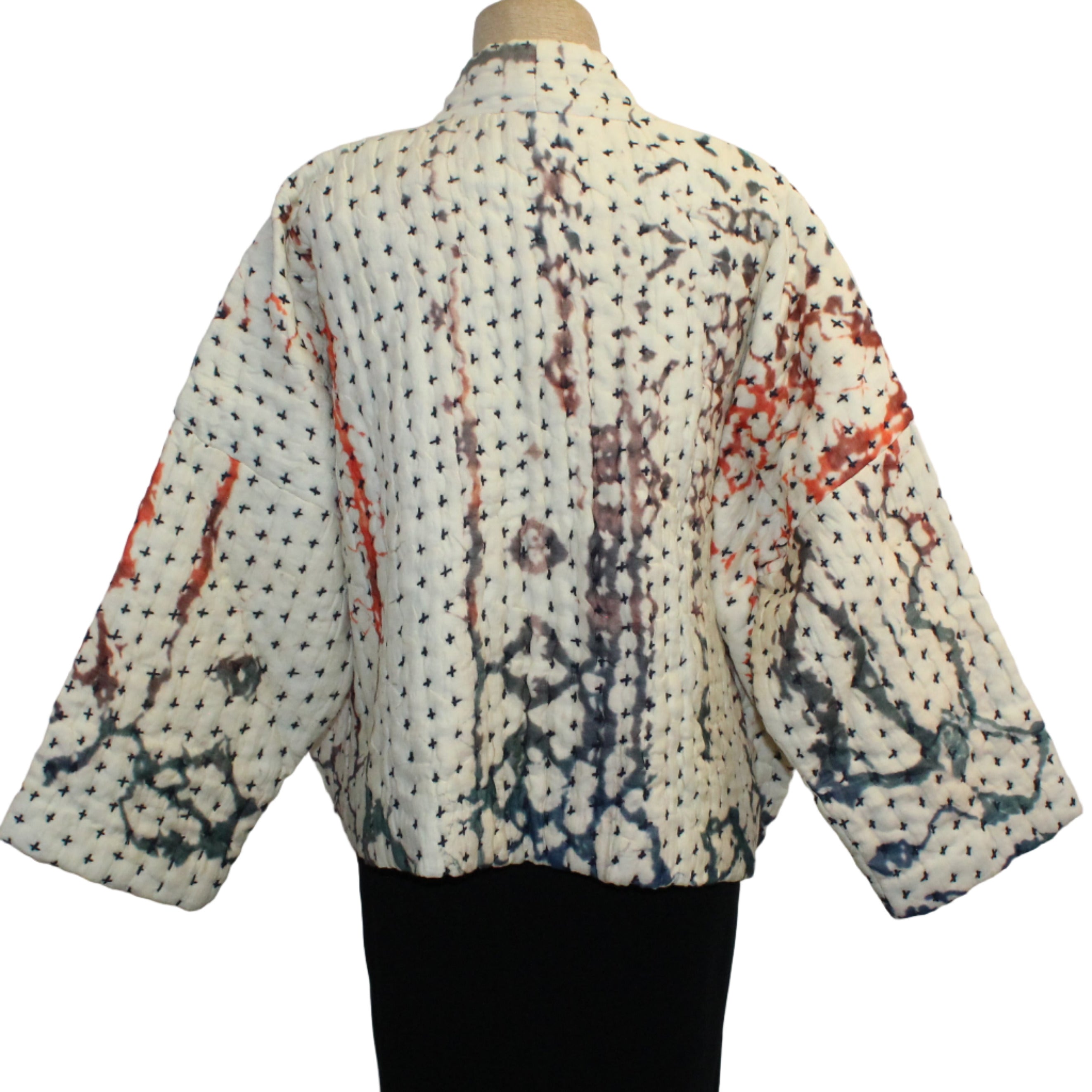Neeru Kumar Jacket, Ivory/Blue M/L