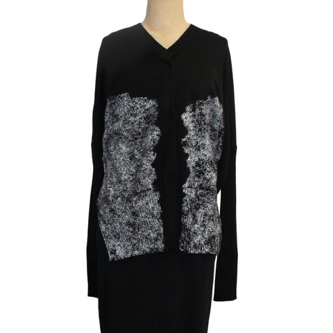 Pier Antonio Gasapari Cardigan, Lamina, Black/White XS & S