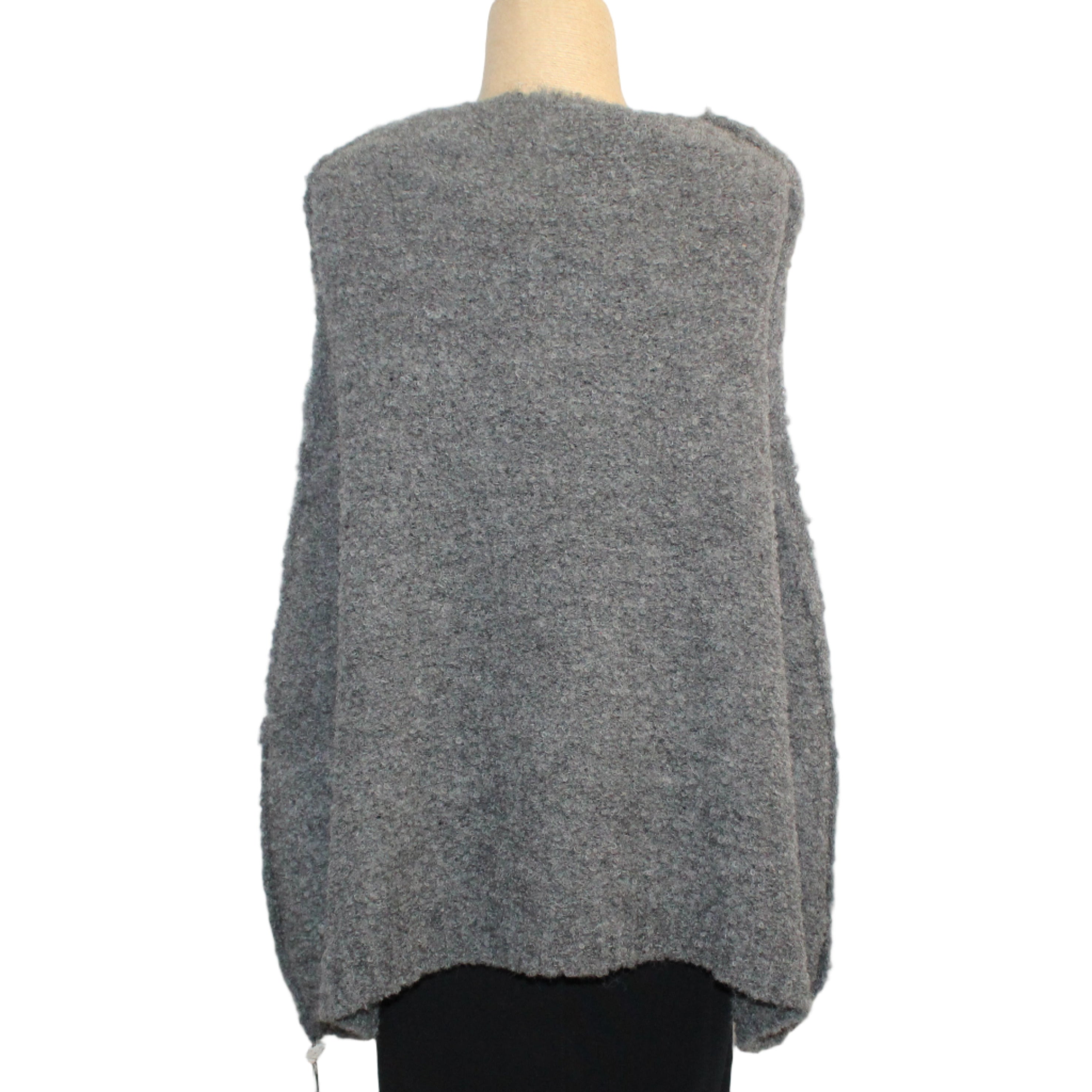 Amano Shrug, Alpaca, Foil Handprint, Grey/Gold, S-L