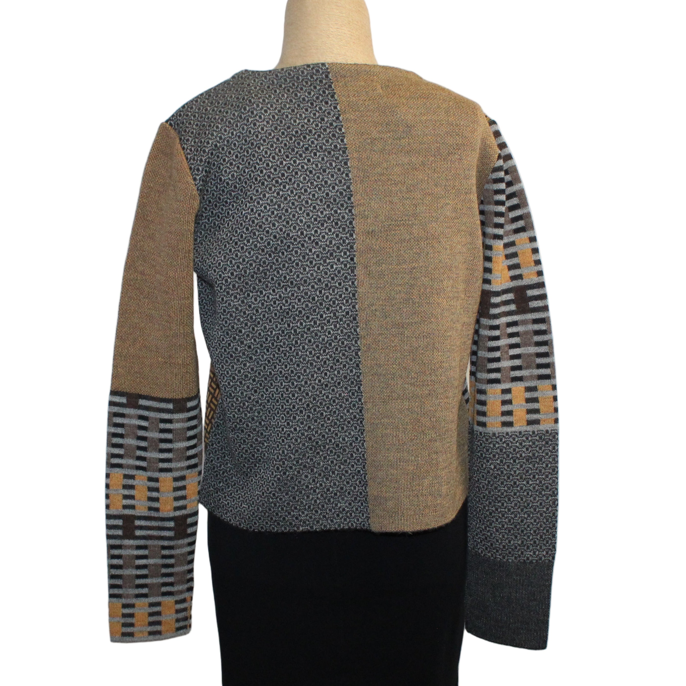 Beyond Threads Top, Pique Patch, Marigold/Grey/Brown XS & S
