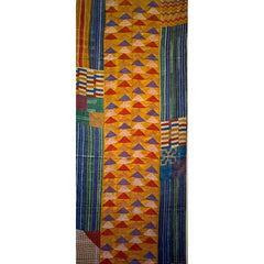 Darshan Shah Shawl, Kantha, Blue/Green/Gold/Multi-Color