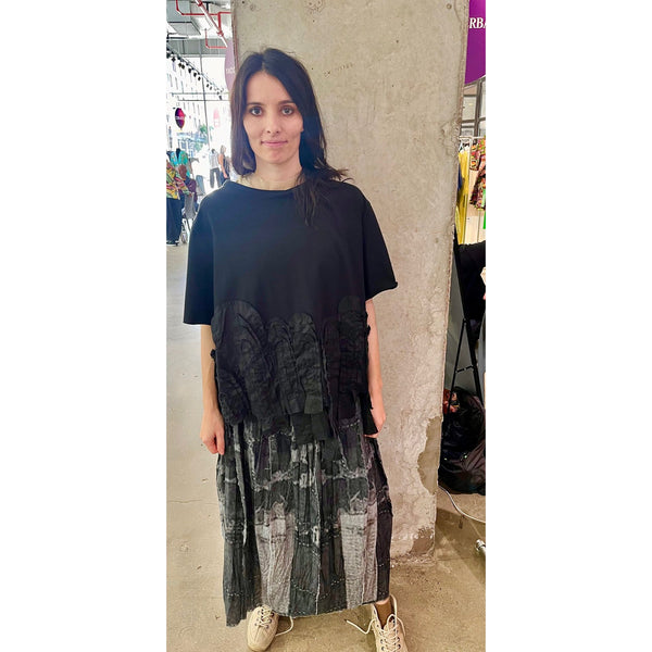 Loyko Skirt, Windows, Grey/Black/White, S