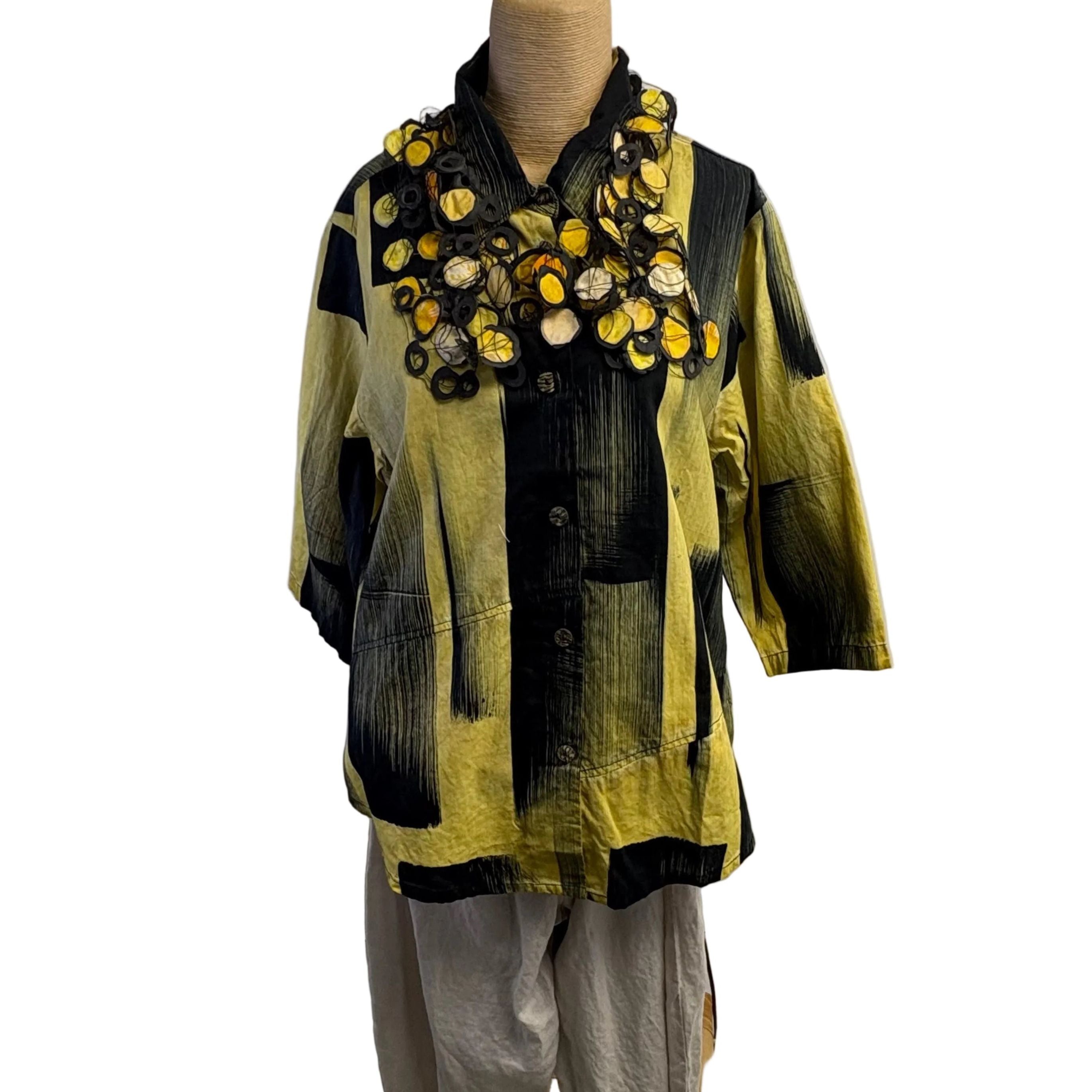 Adverb Shirt, Short Enough, Mustard/Black S & M