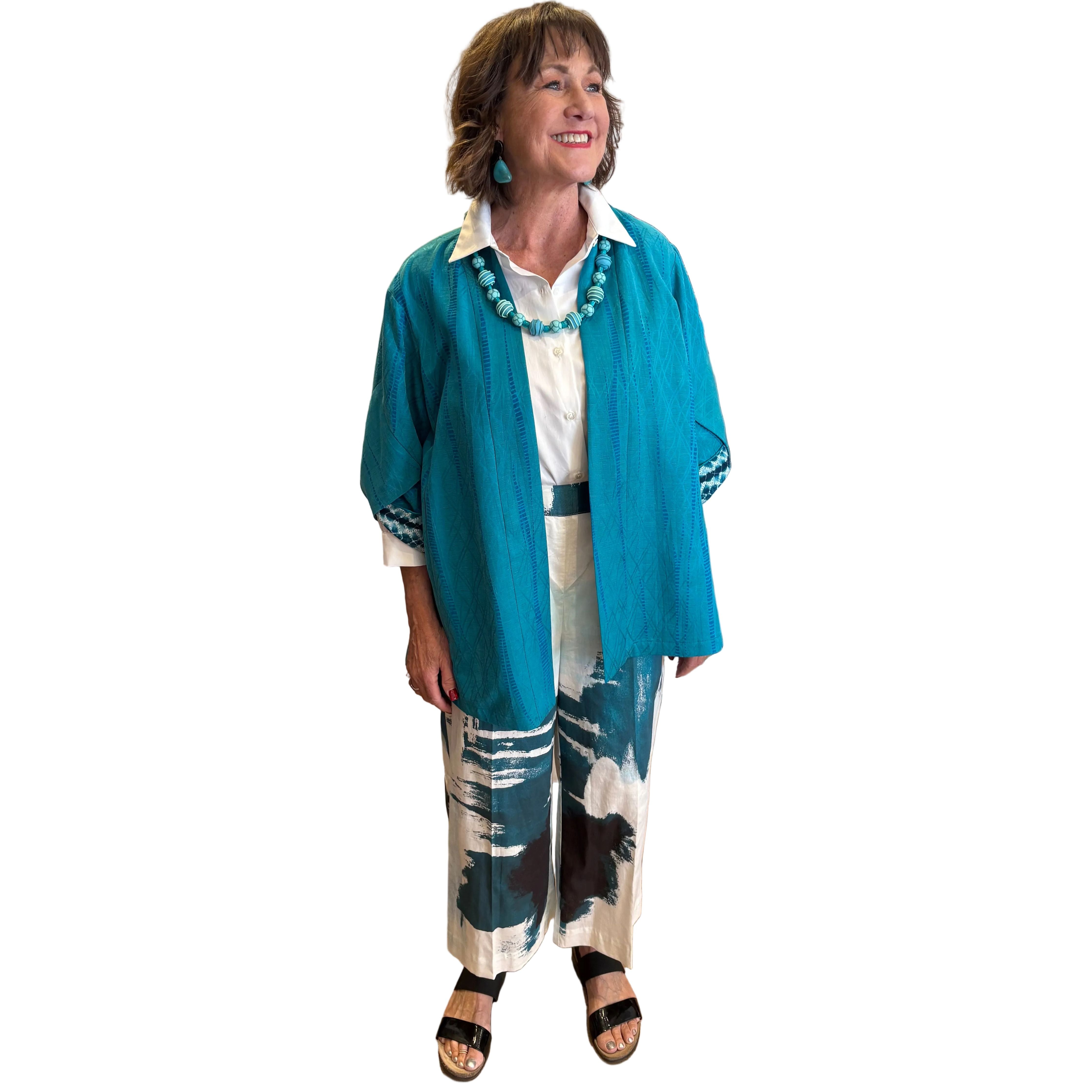 Doshi Jacket, Crossroads, Turquoise, M/L